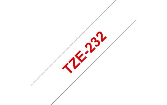 Brother TZE-232 bel/rdeč 12mm, trak za PT